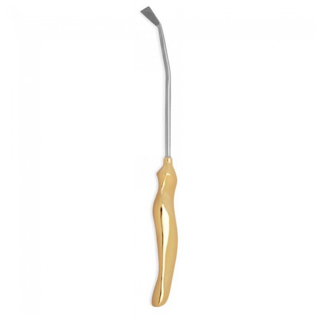 Endoscopic Forehead Scalp Elevator, Angled Tip 12 mm Wide,Half Curved, 24 cm Endoscopic Forehead Scalp Elevator, Angled Tip 12 mm Wide,Half Curved, 24 cm