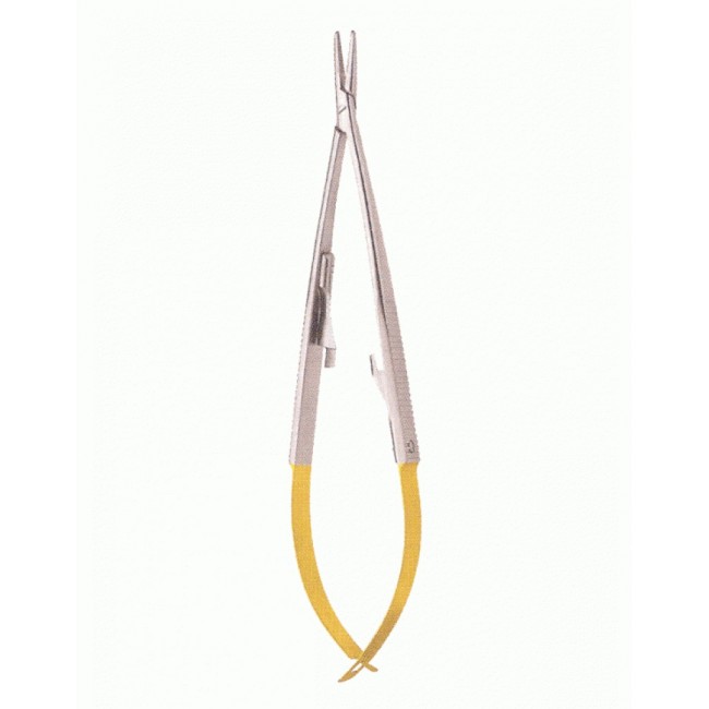 Castroviejo Needle Holder (Tungsten Carbide )T/C, Flat Handle With Catch  Castroviejo Needle Holder (Tungsten Carbide )T/C, Flat Handle With Catch