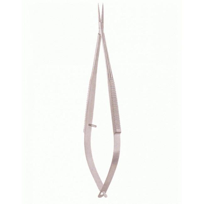 Castroviejo Needle Holder Ultra Fine, Flat Handle Without Catch, 14.5 cm