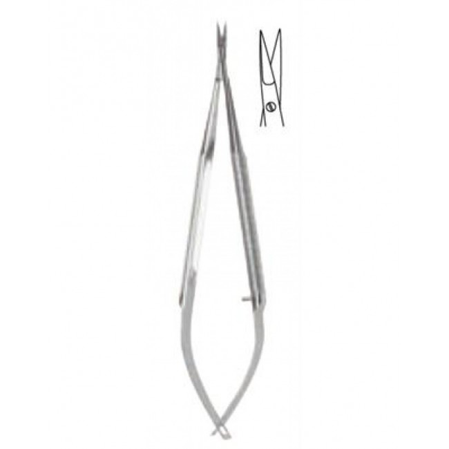 Micro Vannas Scissor, 9 mm  Blades ,15 cm