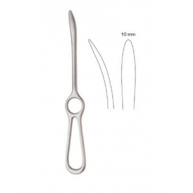 Langenbeck Bone Elevator,Blunt,Strong Curve, 10 mm, 23 cm Langenbeck Bone Elevator,Blunt,Strong Curve, 10 mm, 23 cm
