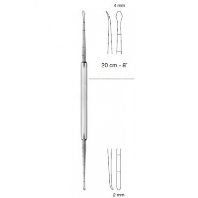 Cottle Periosteal Elevator,Double Ended, 3/4 mm, 23 cm Cottle Periosteal Elevator,Double Ended, 3/4 mm, 23 cm
