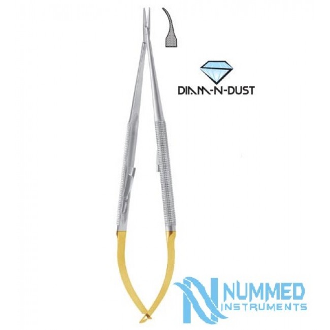 Diamond Dust Castroviejo Micro Needle Holder,Very Delicate, Round Handle With Lock Diamond Dust Castroviejo Micro Needle Holder,Very Delicate, Round Handle With Lock