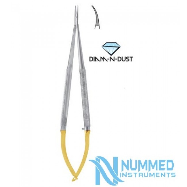 Diamond Dust Castroviejo Micro Needle Holder, Round Handle Without Lock