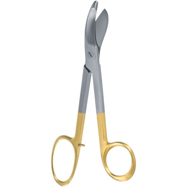 Baby-Bruns Scissors,Angled Side,T/C (Tungsten Carbide), 19.5 cm