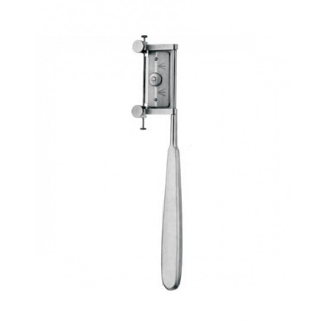 Silver Dermatome (Skin Grafting Knife) Adjustable ,Complete With Wooden Box, 19 cm