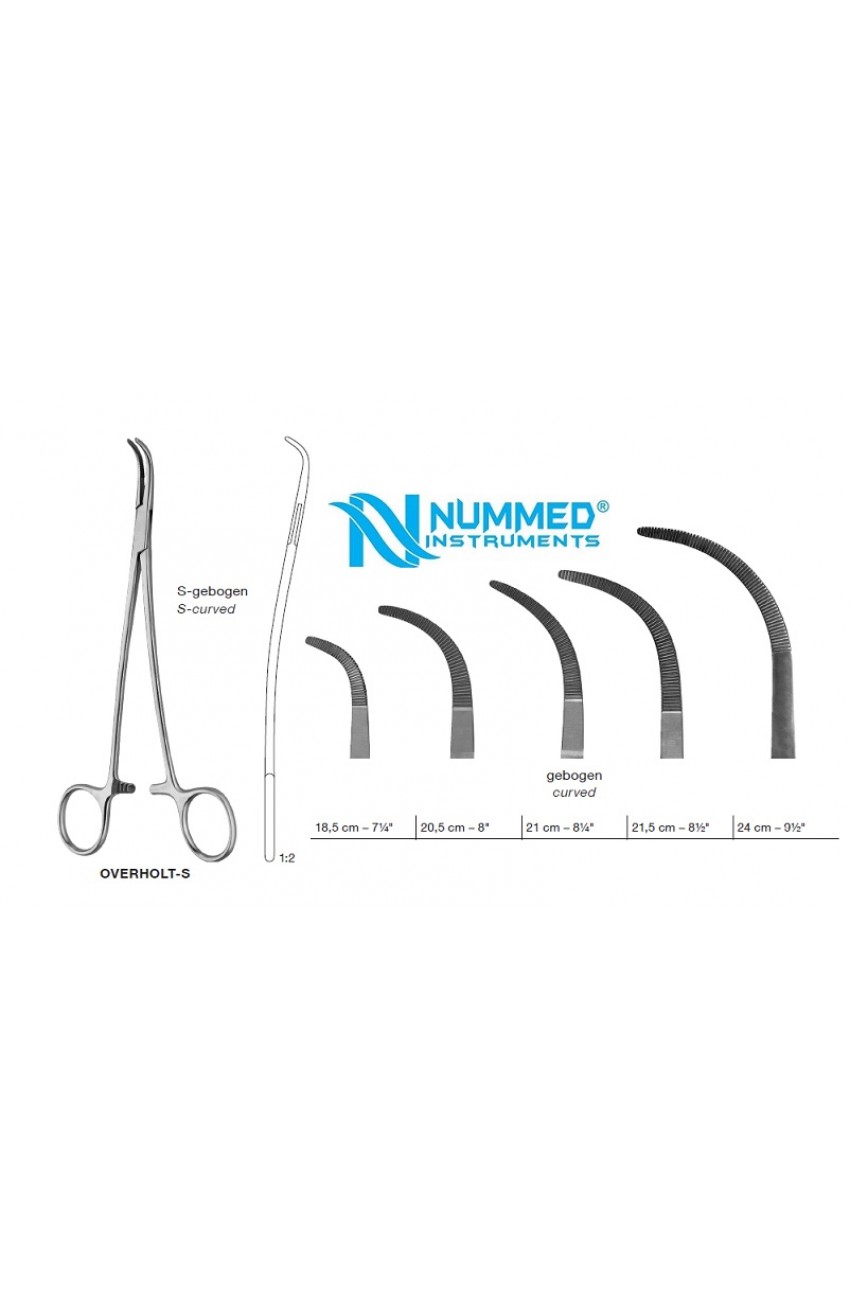 Overholt Forceps,Curved