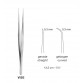 Vise Micro Jewelers Forceps, 13.5 cm, Point 0.3 mm