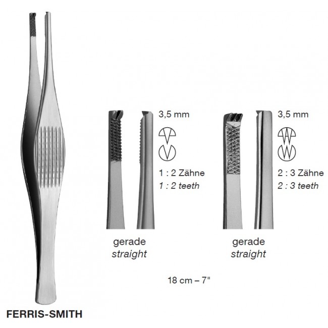 FERRIS-SMITH, Tissue Forceps,3.5 mm,18 cm 