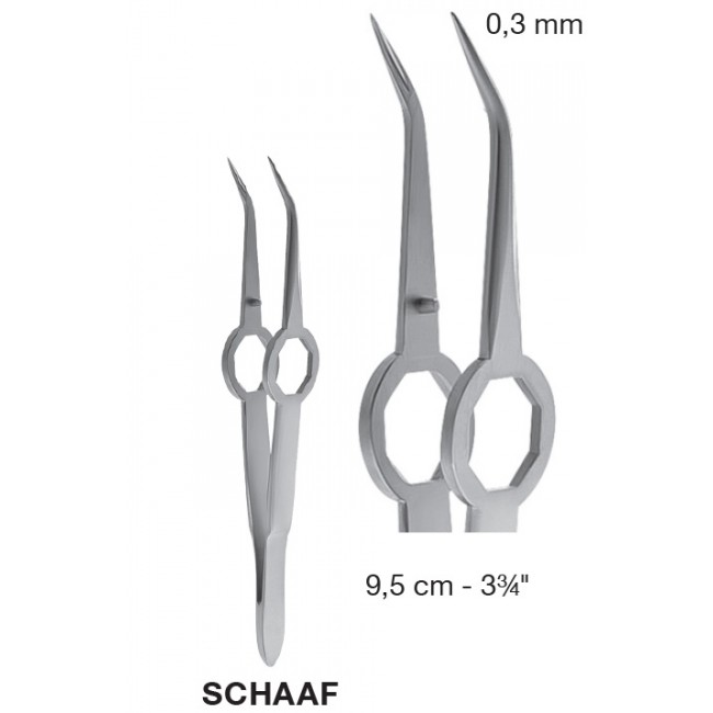 SCHAAF Cilia Forceps,0.3 mm ,9.5 cm