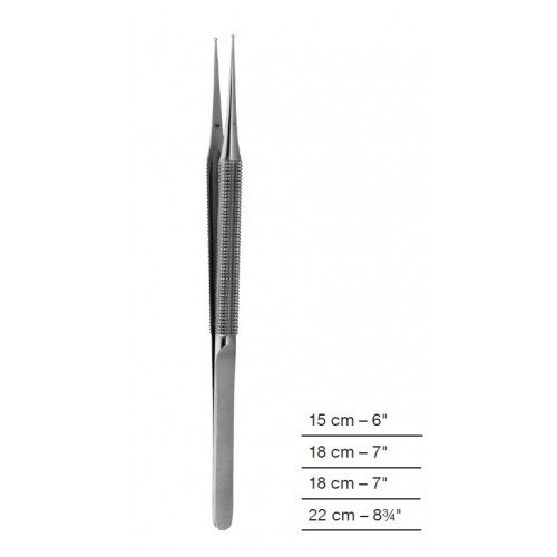 Micro Forceps, Round Handle, Ring Tip,Smooth