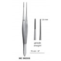 Mc Indoe Delicate Dissecting Forceps, 1.5 mm, 15 cm 
