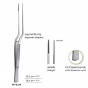 Taylor with Dissector End, Bayonet-Shaped, Delicate Dissecting Forceps, 1.5 mm , 17.5 cm