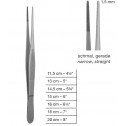Dressing Narrow, Dissecting Forceps, 1.5 mm