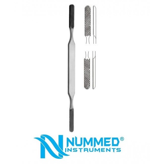 Fomon Nasal Rasp & Bone File , 21 cm, Cutting Edge 30 x 8 mm Fomon Nasal Rasp & Bone File , 21 cm, Cutting Edge 30 x 8 mm